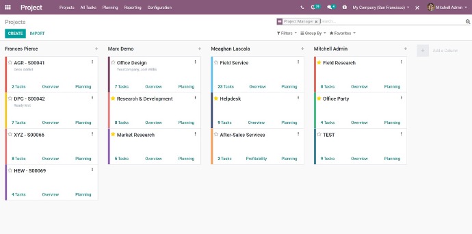 Projecten module - Moderne interface